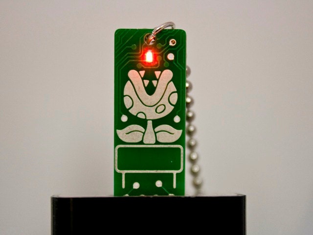 Piranha USB Circuit Board Necklace with Ball Chain