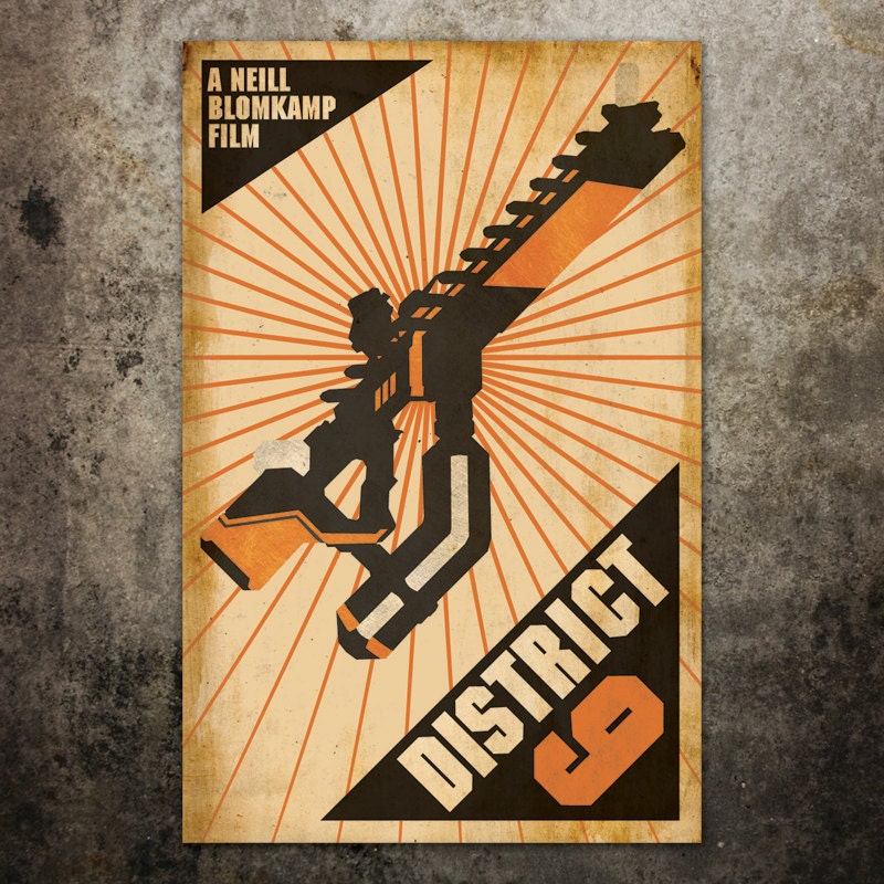 District 9: Science Fiction Cult Movie Poster - 11x17 Vintage Inspired Propaganda Art Print