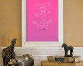Twitter Zombie Inspired Typographic Poster 11x17 Funny Illustrated Fine Art Print
