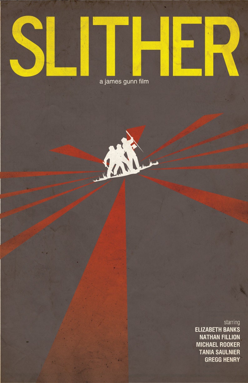Slither:Retro Inspired Science Fiction and Fantasy Cult Movie Poster - 11x17 Giclee Art Print