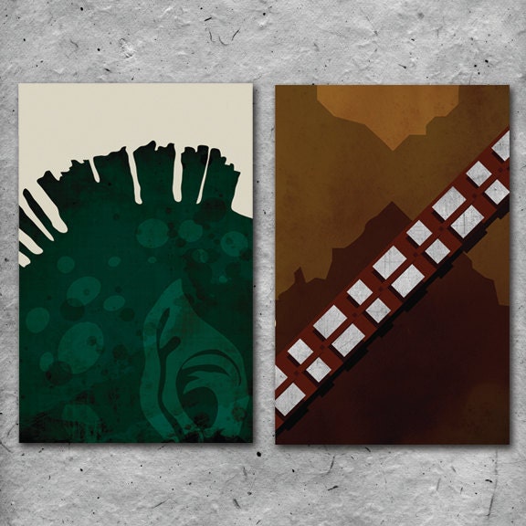 Any 5 Star Wars Character Portraits - 11"x17" Minimalist Science Fiction Art Prints