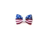 Stars and Stripes American Flag Bow Tie Hair Bow