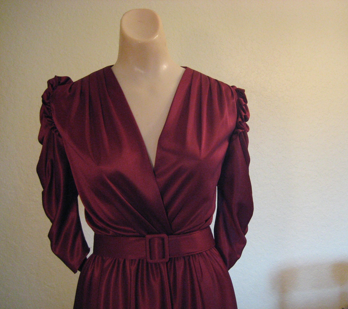 Vintage Sexy Red 70's Disco Dress -