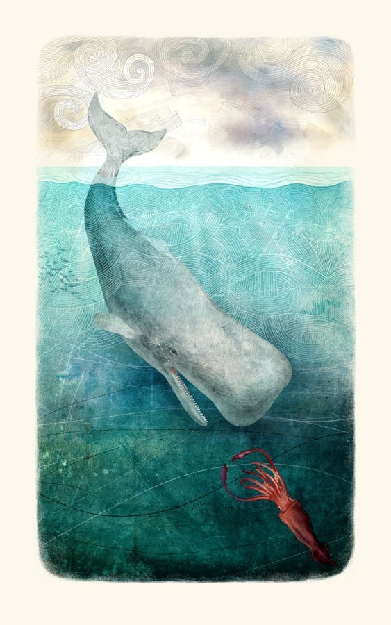 The Squid and the Whale - 13X19 Graphic Art Print
