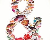 Under the Sea Ampersand - 13X19 Graphic Art Print