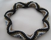 Bead Crochet Bangle Pattern:  Recessed Diamonds to the 2nd Power Bead Crochet Pattern
