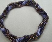Bead Crochet Pattern:  Three Bead Reverse Spiral Bead Crochet Bangle Pattern.