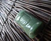 Carved green aventurine focal bead(1)