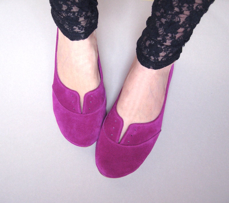 Ciclamino Leather Handmade Soft Oxfords
