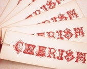Gift Tags Vintage Valentine Gift Tags Valentine Gift Tags Cherish in Beautiful Antique Typography