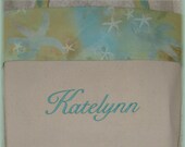 Personalized BEACH Large Canvas Embroidered Tote Bag Destination Wedding BRIDESMAID Gifts starfish spring break summer vacation