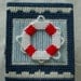 Nautical Tissue Box Cover made from Plastic Canvas