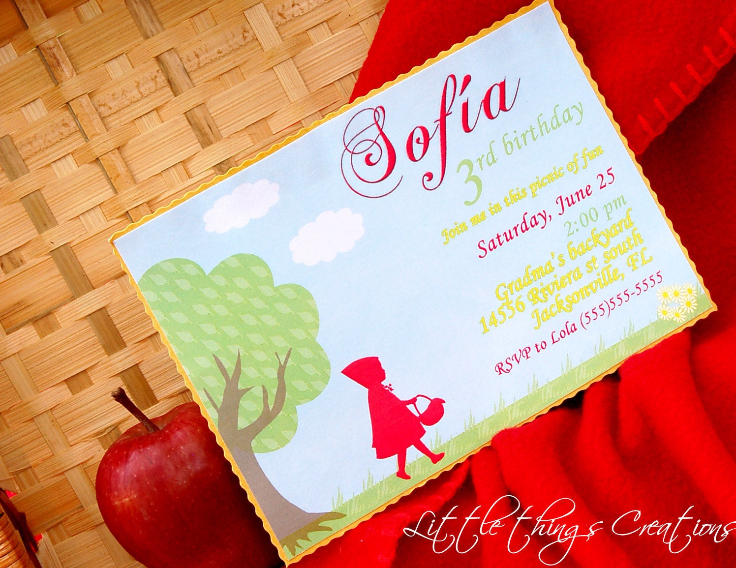 Printable Red Riding Hood Picnic Party Birthday Collection-Invitation by Fara Party Design Il_570xn