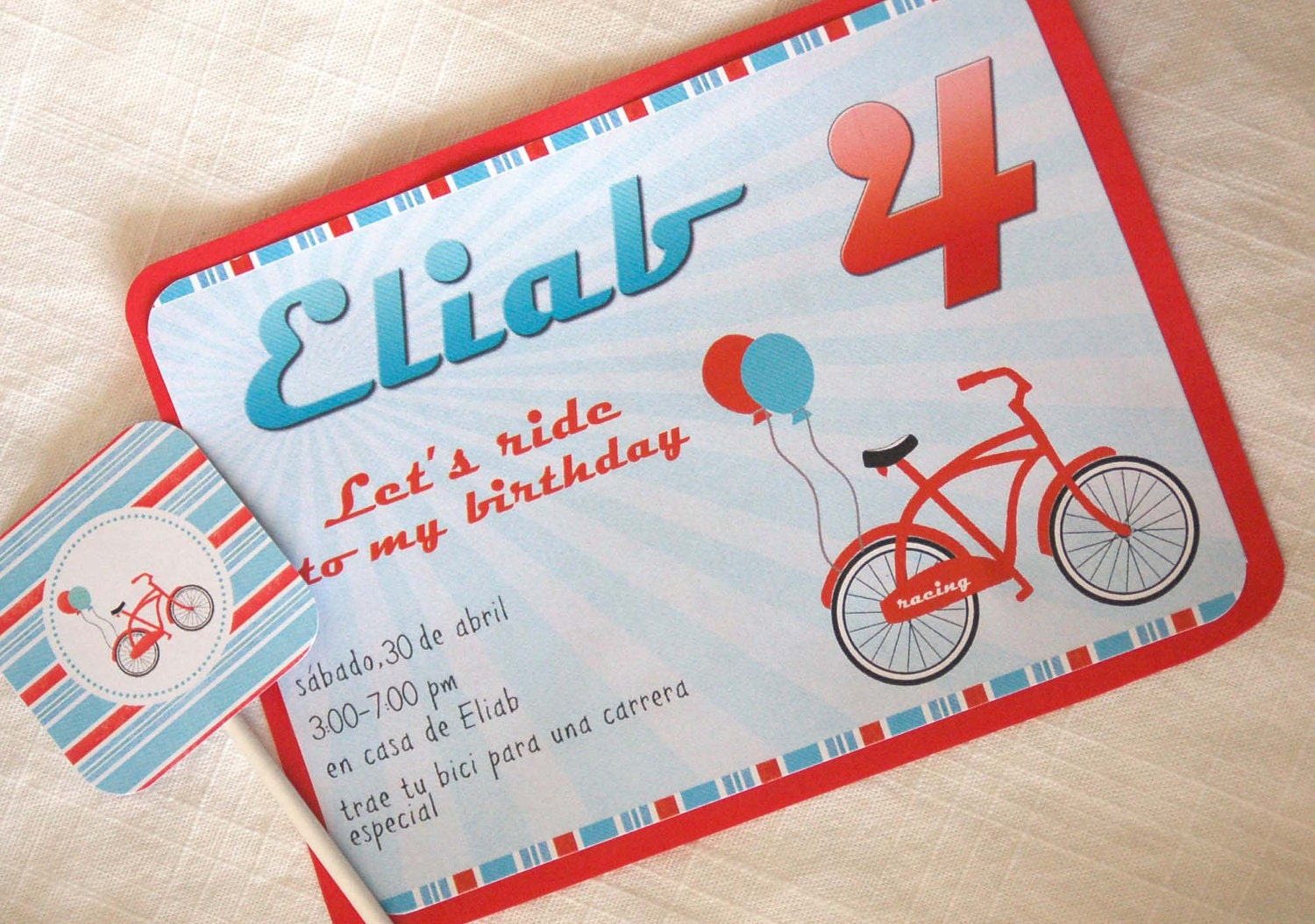 Printable Retro Bike Party Collection-Invitation by Fara Party Design Il_570xn