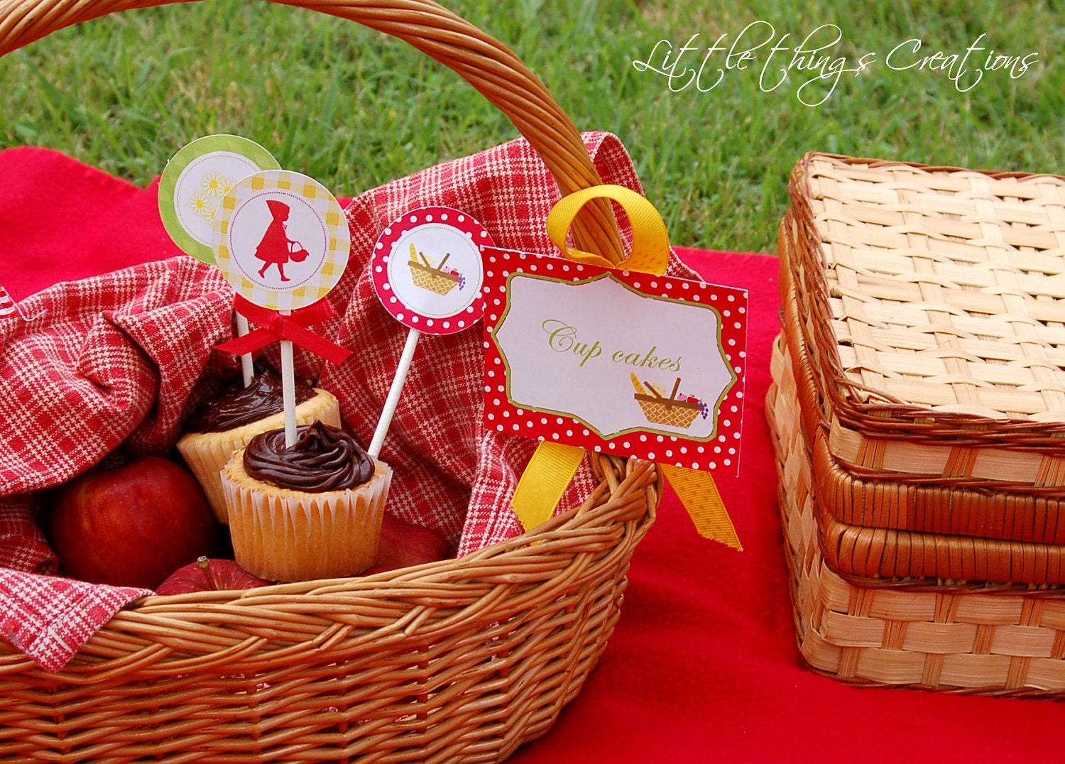 Printable Red Riding Hood Picnic Party Birthday Collection- Set by Fara Party Design