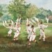 original painting, art prints, cards, morris dance: Half-Gyp