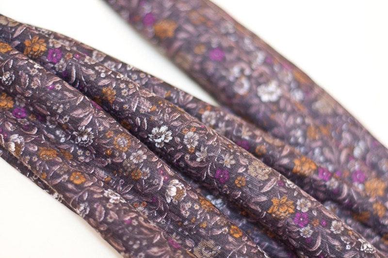 Versatile Scarf Cowl Loop Infinity Circle Liberty of London Floral Burgundy Vine Purple Chocolate