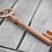 Vintage Skeleton French Key Big Huge Rusty Patina Antique Keys Steampunk Jewelry Art Book Mixed Media Romantic Home dark neutral
