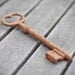 Vintage Skeleton French Key Big Huge Rusty Patina Antique Keys Steampunk Jewelry Art Book Mixed Media Romantic Home dark neutral