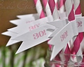 30th Birthday Straws