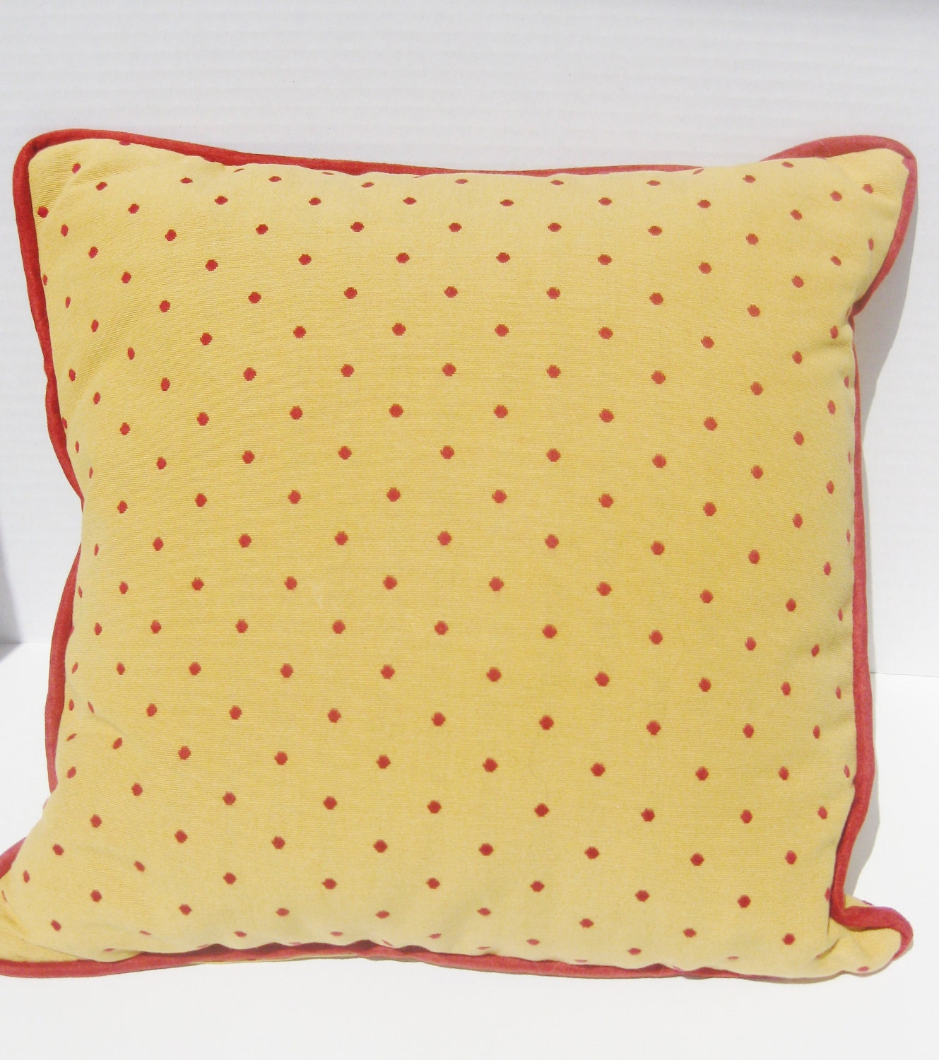 Pillow Polka Dot Yellow and Red