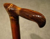 Big Tall Walking Cane (Item 085) Fancy Rare Texas Ebony, Sapele