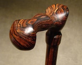 Extra Big Tall Custom Walking Cane (Item 106) - Cocobolo, Brazilian Ebony & Rosewood