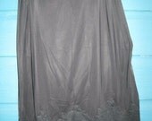 Vintage Black Pencil Half Slip