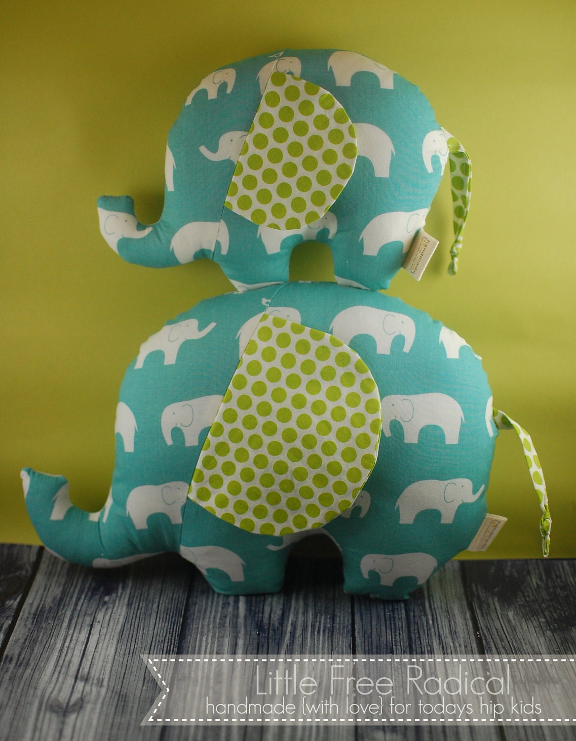 CUSTOM Mod Basics Elephant Set - Small & Large Softie - Eco-friendly Edition