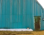 fine art photography - beside a BOLD blue roof - 12x8 Photo Photograph Home Decor