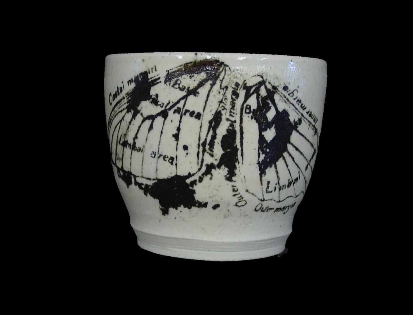 Lithographed Butterfly Wing Teacup
