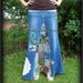 Classic Hippie patchwork Long Jean Skirt Custom Order to Your Size 0-14