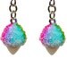 Snowcone Earrings - Rainbow Hawaiian Shave Ice - cute kawaii snowcone jewelry