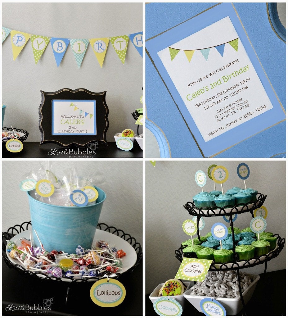 Custom Color Splash Birthday - PRINTABLE diy Party Collection - Birthday Party or Baby Shower by anna and blue paperie Il_570xn