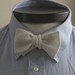 The Lennon- Our linen bowtie in white