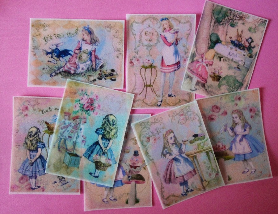 Alice in Wonderland Wafer Paper Edible Images for Cookies, Cakes and Cupcakes