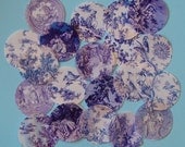 20 Vintage Blue Toile Edible Image Wafer Papers for your iced cookies, fondant, cupcakes, cakes or chocolates