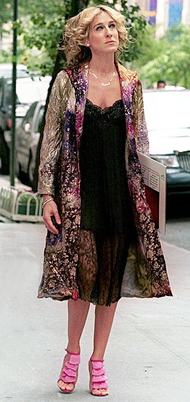 Gold BrocadeSex and the City coat season 4 episode 5 on Sarah Jessica Parker