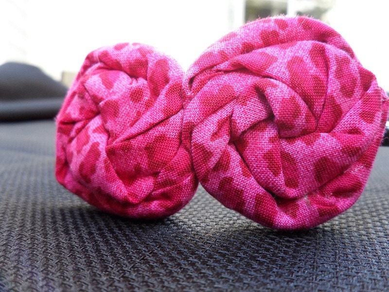 Pink Cheetah Rosette Headband