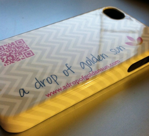 Custom Designed Favorite Quote Company Logo iPhone 5 Case 4 / 4S or 3G or Samsung - Custom Designed - Business Card