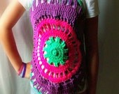 Girl's Halter Tank - Smock Top - Worn over a tank or tee - Girls one size fits most - Pink - Green - Purple
