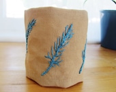 Feather Cuff Bracelet Teal Blue and Tan. Fiber art.