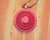 Paper Roses Fancy Nancy Button Necklace