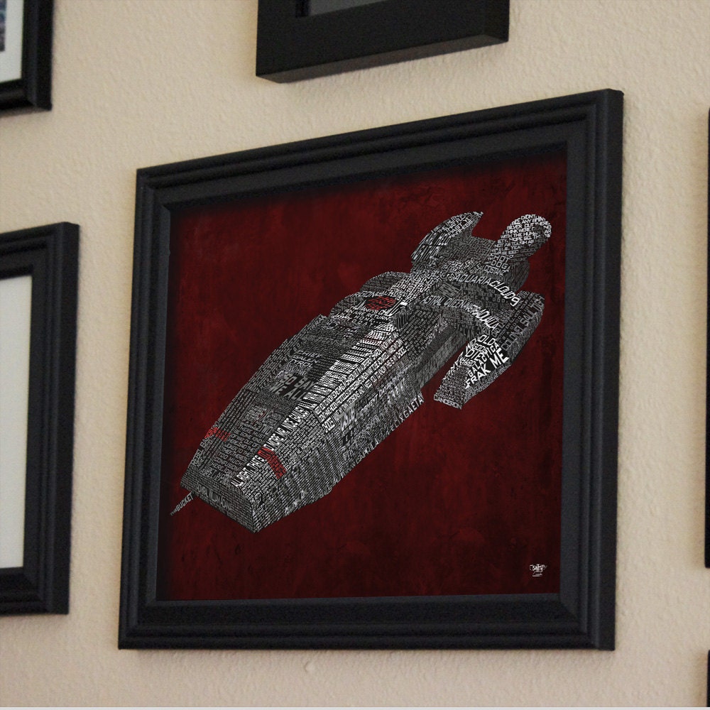 Battlestar Galactica Art Print  - Framed