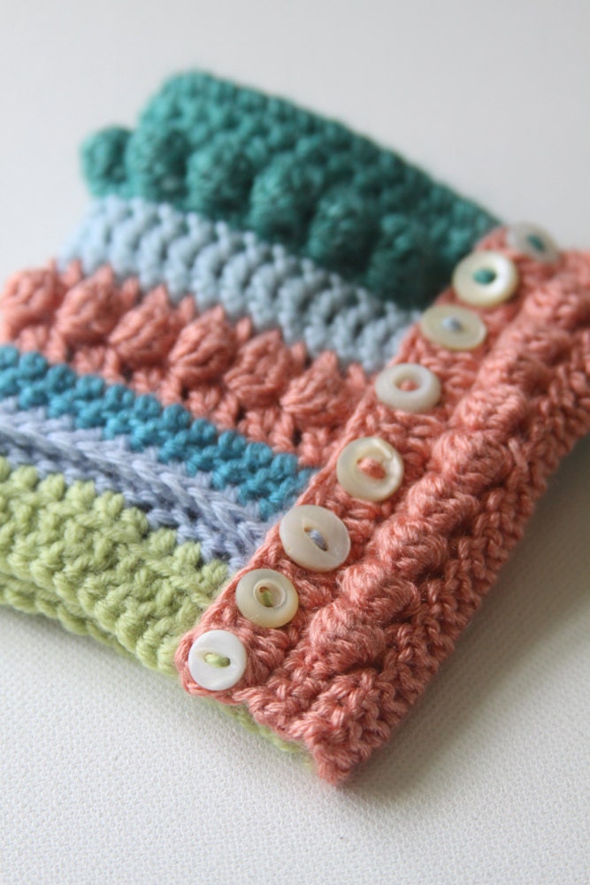 Carnival Stripes Crochet Textured Cuff