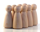 Wooden Peg Dolls - Octuplet Girls - Paint Your Own Wood Dolls