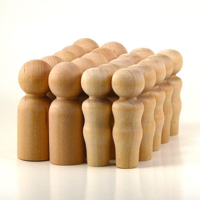 10 Husband and Wife sets - Decorate it Yourself Wood Dolls