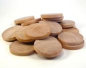20 Wood disks - 1 inch coin