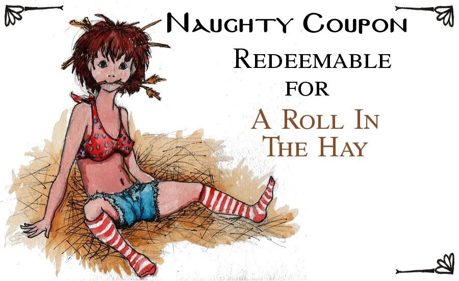 Naughty Coupon Roll in the Hay