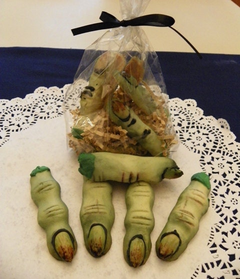 Zombie Finger Shortbread Cookies